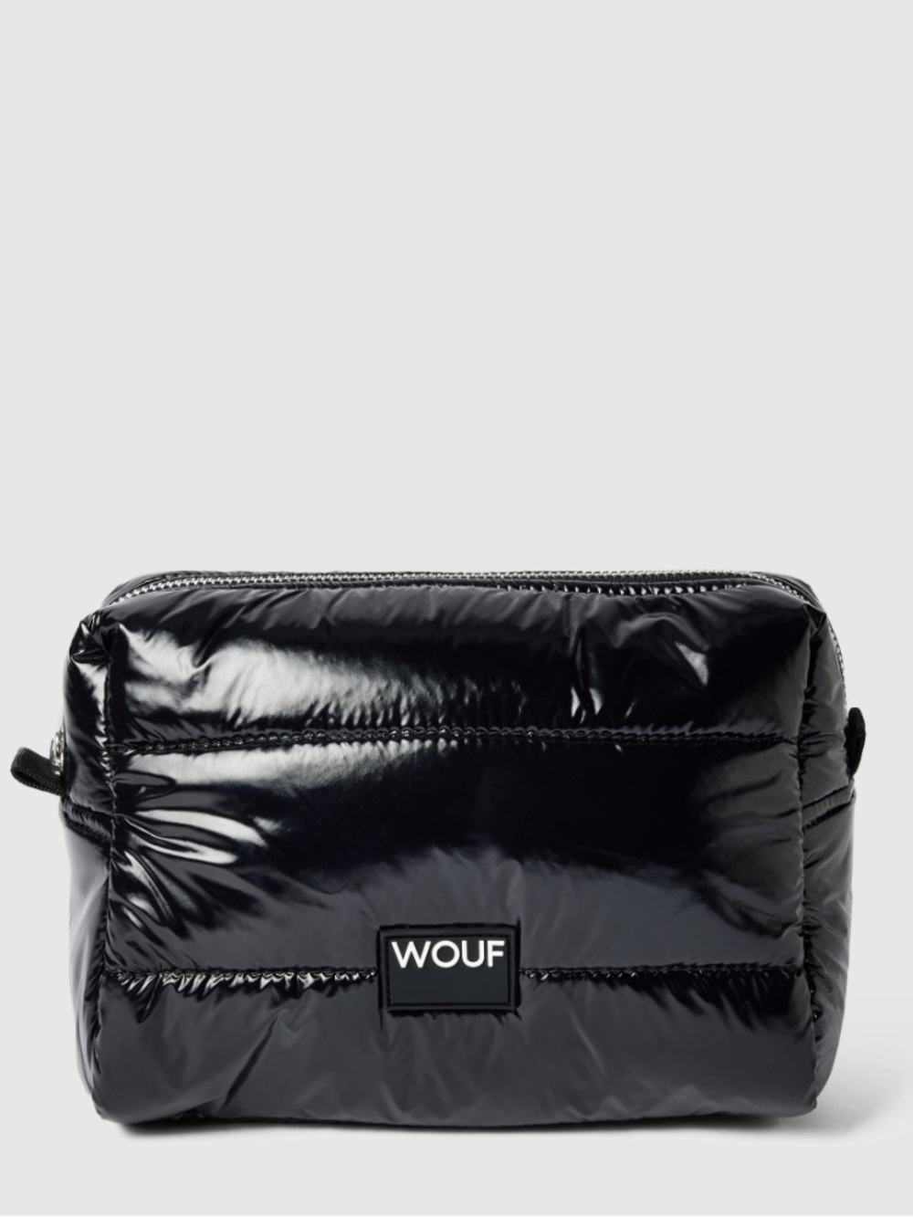 Wouf Quilted Puff Pouch - Glossy Black